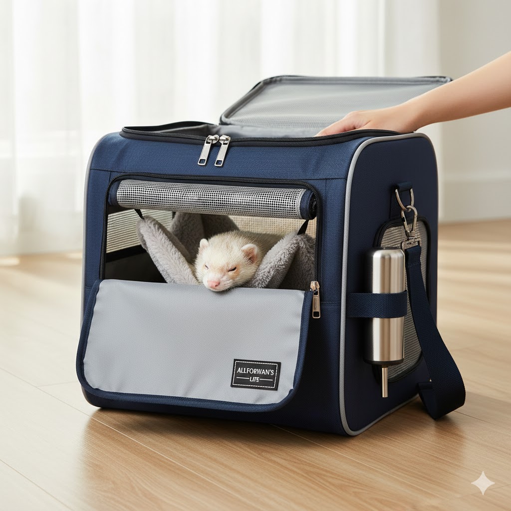 フェレット用キャリーバッグの選び方：脱走防止ロック、通気性の良いメッシュ、多頭飼い用大型キャリーの比較