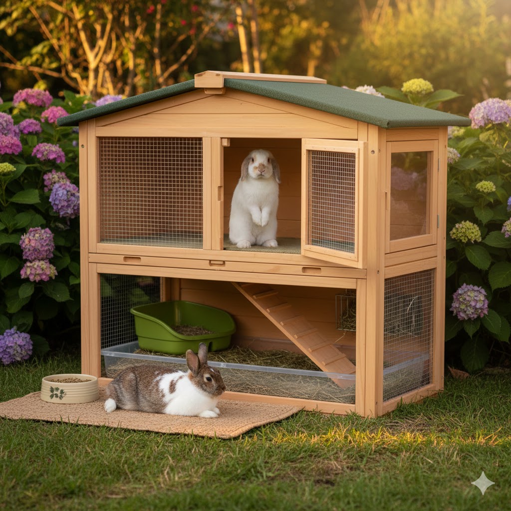 ウサギ用ケージの選び方：大型ケージ、木製、ECOFLEX、掃除が簡単なスノコ付きの比較