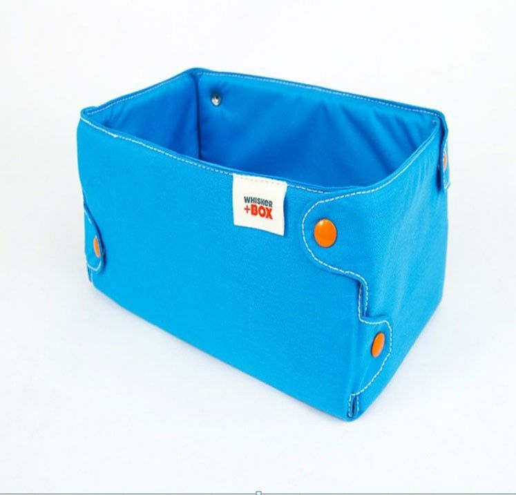 猫用 ベッド WHISKER AND BOX ウィスカー＆ボックス ブルー×オレンジスナップ