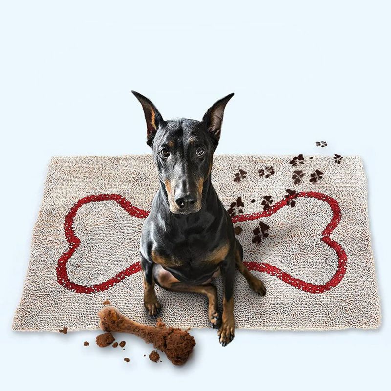 犬用 ペットベッド Soggy Doggy Doormat ソギードギードアマットXLサイズ Beige/red bone