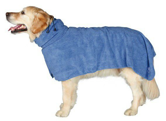 犬用 バスローブ TRIXIE トリクシー  ペット用バスローブ ブルーSサイズ40ｃｍ 雨の日 お散歩