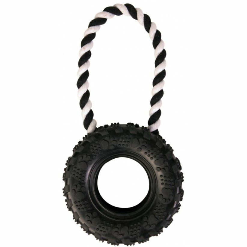 犬用 おもちゃ TRIXIE トリクシー  デンタファンプレイングロープウィズタイヤ