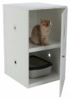 猫用 トイレ キャットトイレクローゼット TRIXIE トリクシー  キャットハウス ダブルデッカーインドアキャットホーム ホワイト 猫 トイレ ボックス