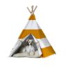 犬用 ペットベッド テント  zoovilla ティピーテント オレンジストライプ Mサイズ