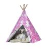 犬用 ペットベッド テント  zoovilla ティピーテント ピンクパズル Mサイズ