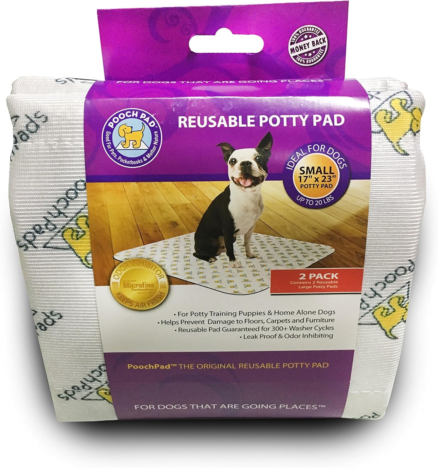 犬用 ペットシーツ プーチパッド Sサイズ ホワイト 2個入り POOCHPAD