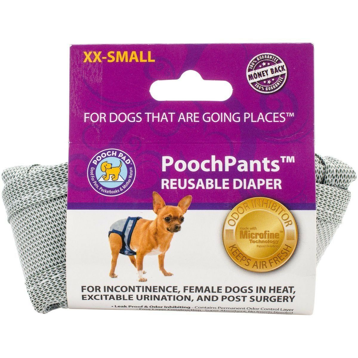 犬用 オムツ POOCHPAD 介護用オムツカバー プーチパッド プーチパンツXXSサイズ