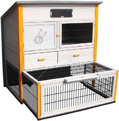 小動物用 ケージ ベルギーFLAMINGOPET  WASCO CARTOON 90 うさぎ ケージ 屋外 うさぎ小屋