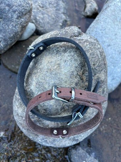 犬用 首輪 ドイツKARLIE ANIONE ベーシックカウハイドレザーカラーL 52 cm ブラウン ドイツ製