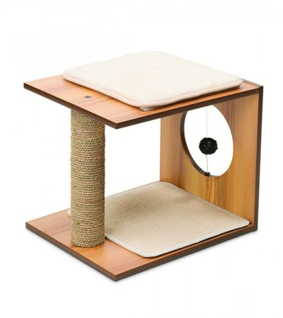 猫用 キャットタワー HAGEN CATIT ベスパーVスツールウォールナット キャットタワー 木製 シンプル