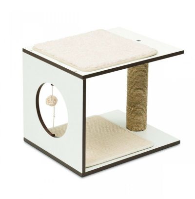 猫用 キャットタワー HAGEN CATIT ベスパーVスツールホワイト キャットタワー 木製 シンプル