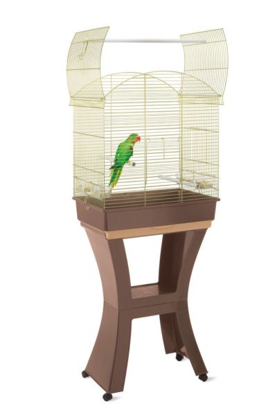 Allforwan Slife鳥かご イタリアimac社製カナリアインコ用ケージ スタンドセット マチルダゴールド バードケージ