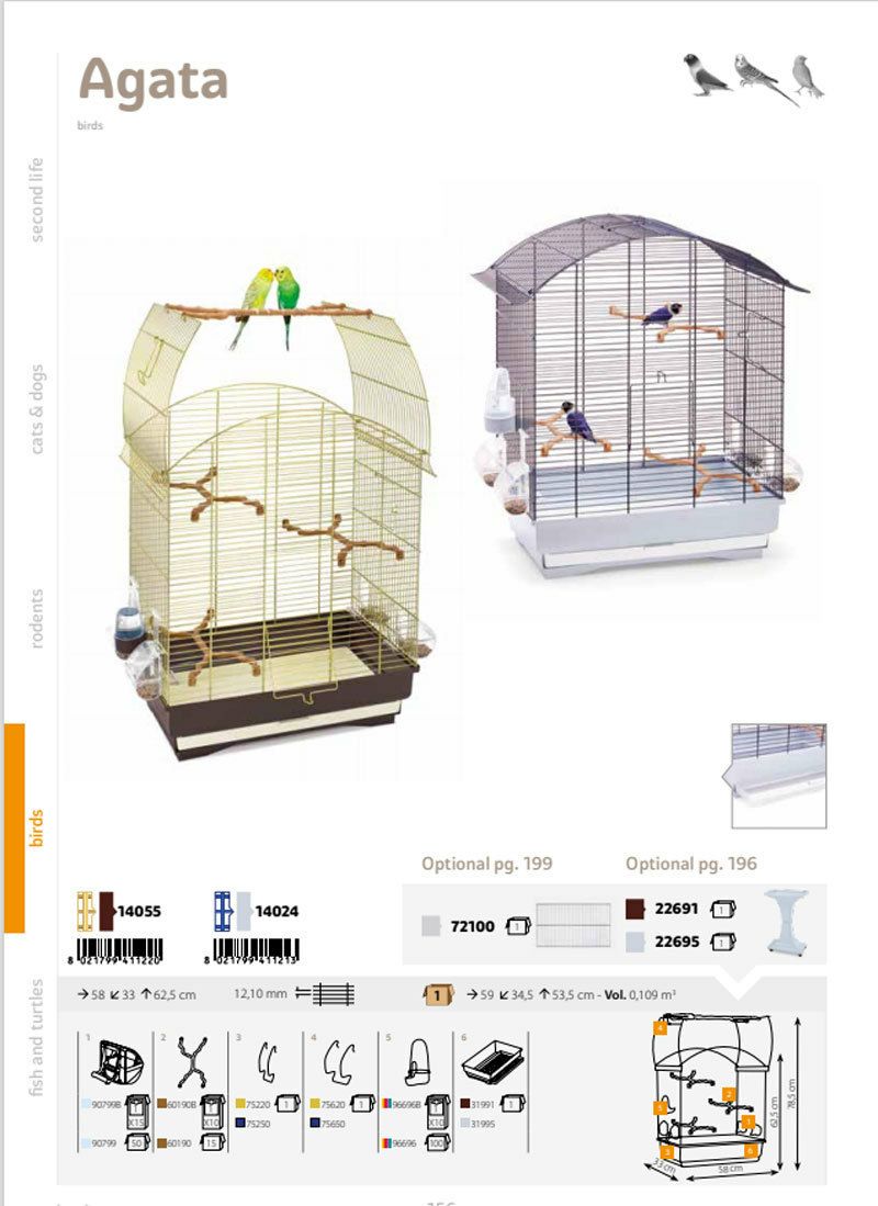 鳥用 鳥かご イタリアIMAC バードケージ アガタブルー オリジナル