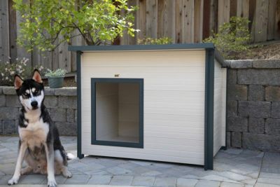 ドッグハウス 室外犬小屋 屋外 木製 サイズ外寸 129*110*113 大型犬用