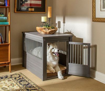 犬用 ケージ ニューエイジペット NEWAGEPET ドッグハウス インプレイスペットクレートエンドテーブルL グレー 犬 クレート おしゃれ クレート 大型犬