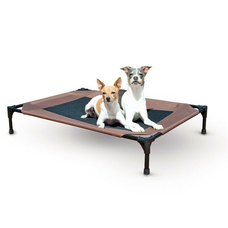 犬用 ベッド K＆Hペットプロダクツ オリジナルペットコットLサイズチョコ ひんやり 冷感 犬 猫 マット ベッド