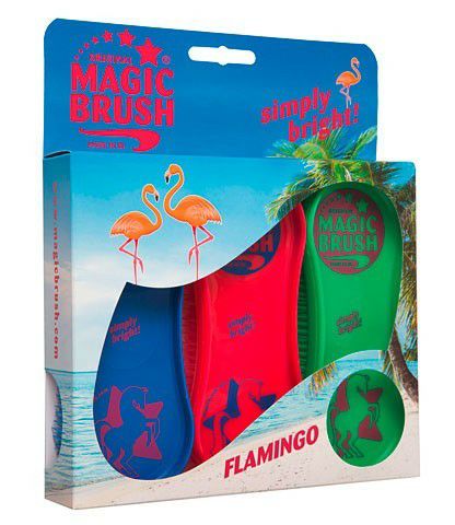 馬用 ブラシ KERBL ケアブル 馬用ブラシセット マジックブラッシュセットMagicBrush Set Flamingo