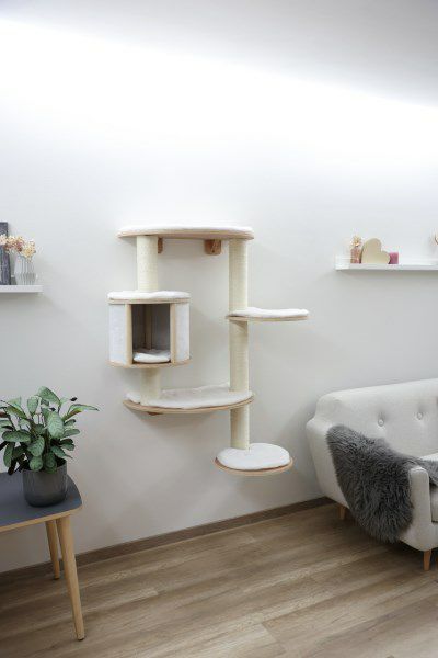 猫用 キャットタワー KERBL ケアブル 壁取り付け  ドロミットプロ cat tree white キャットタワー おしゃれ