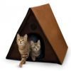 猫用 キャットハウス K&Hペットプロダクツ アウトドアAフレームマルチキティハウス ブラウン