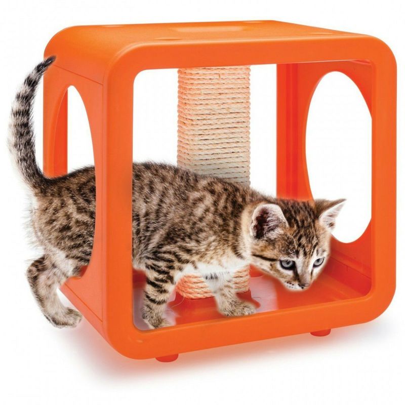 猫用 キャットタワー 爪とぎ KittyKasasキティカーサキャットジム オレンジ