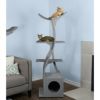 猫用 キャットタワー  Refined Feline リファインドフィーライン ロータスキャットタワー  スモークグレー 木製
