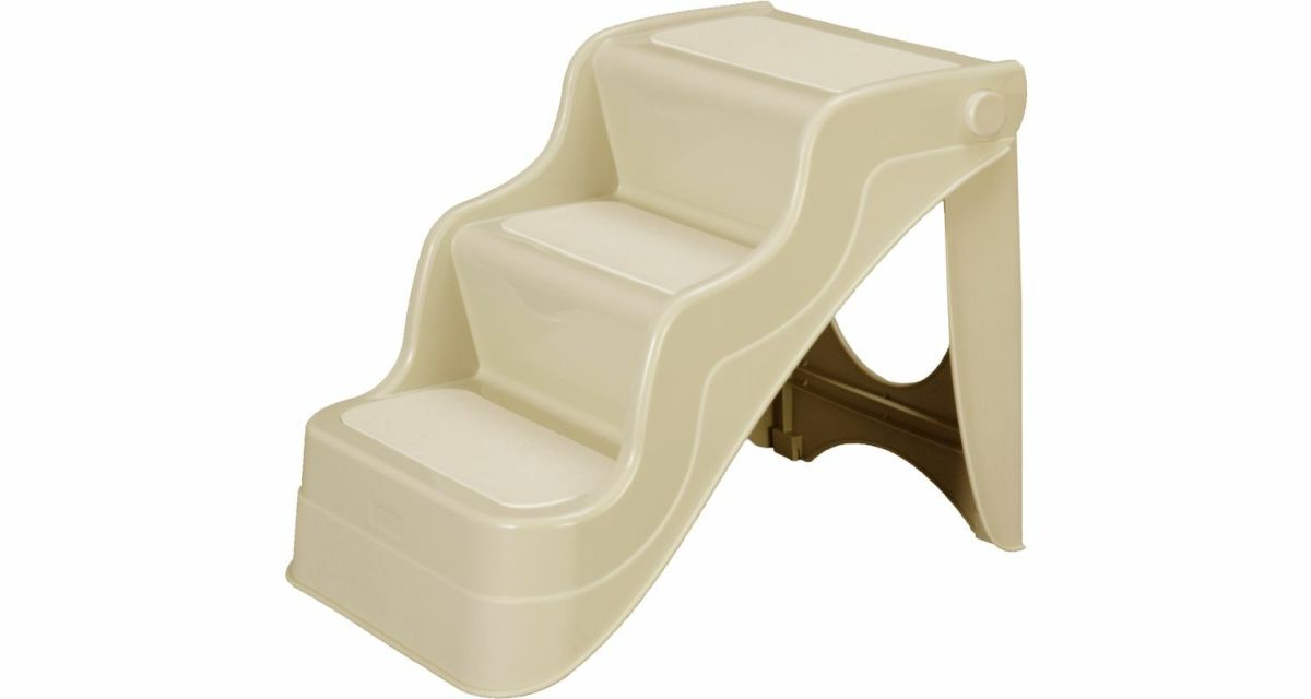 犬用 ペットスロープ  ベルギーFLAMINGOPET  ペットステップ イージーステップステアー ベージュ 犬用 スロープ