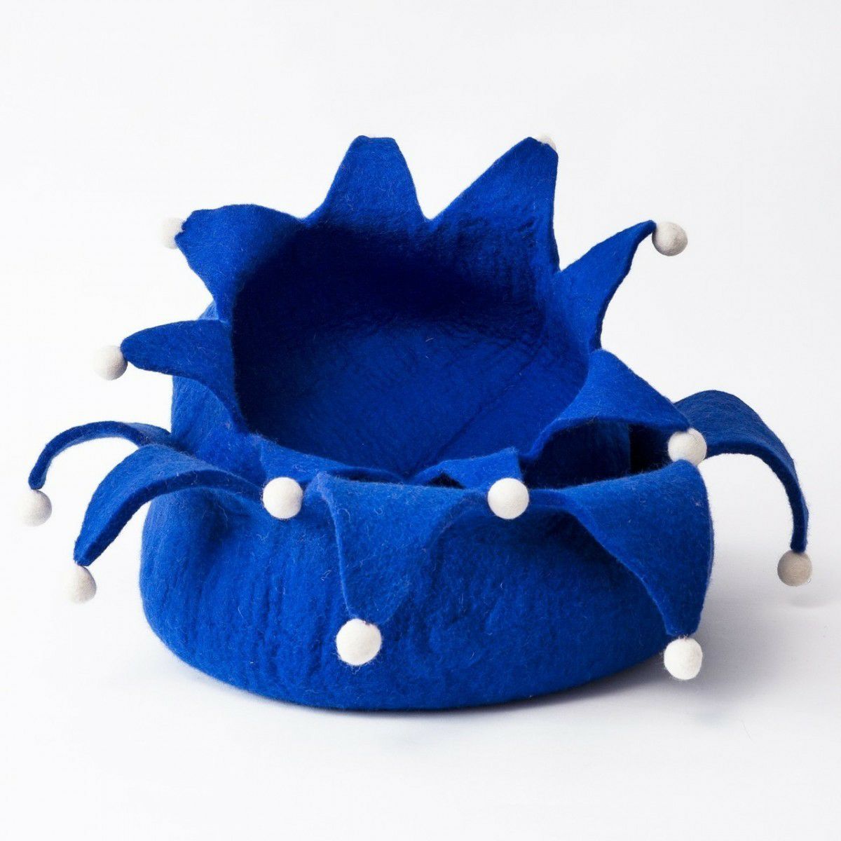 猫用 ベッド ダルマドッグカルマキャットペタルバスケット ホリディ ブルー クリスマスツリー