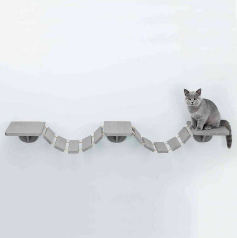 猫用 キャットタワー TRIXIE トリクシー  壁取り付け クライミングラダー グレー