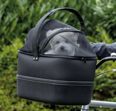 Allforwan Slife犬用 キャリーバッグ ベルギーflamingopet 自転車用キャリー バイシクルバスケットハンドルホックリネアブラック