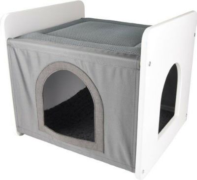猫用 キャットタワー ベルギーFLAMINGOPET ファーストクラスコレクション NOVAキューブ ホワイト