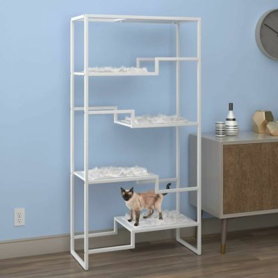 猫用 キャットタワー  Refined Feline リファインドフィーライン メトロポリタンキャットコンド ホワイト キャットツリー 家具調 おしゃれ