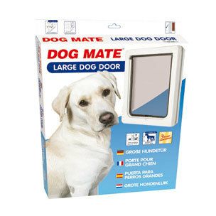 犬用 ペットドア DOGMATE ドッグドアL ホワイト ドッグフラップ ペット