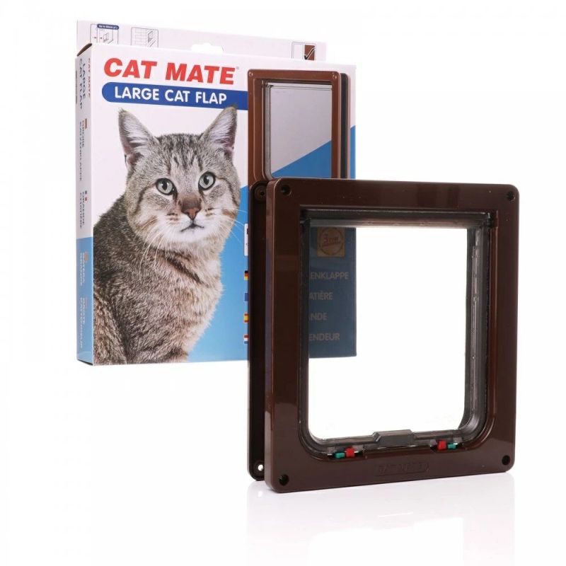 猫用 キャットドア CATMATE ラージキャットドア ブラウン キャットメイト 猫 ドア 入口