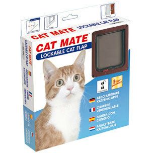 猫用 キャットドア CATMATE 2WAYロッキングキャットドア ブラウン キャット フラップ 猫 ドア 入口