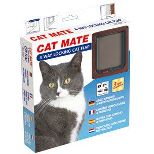 猫用 キャットドア CATMATE 4WAYロッキングキャットドア ブラウン キャットメイト 猫 ドア 入口
