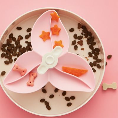 犬用 食器 ペットドリームハウス 早食い防止 SPIN インタラクティブフィーダー ブーゲンビリア ベビーピンク PETDREAMHOUSE