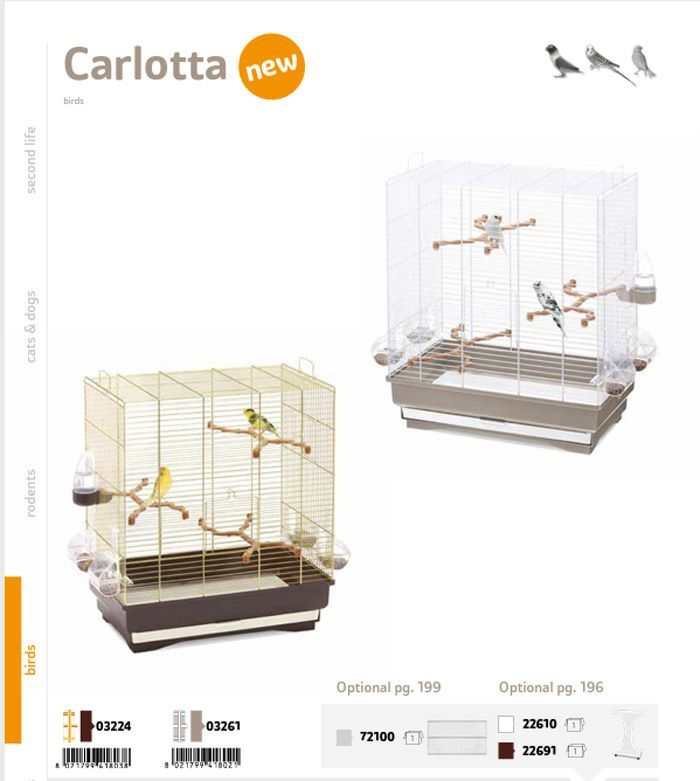 鳥用 鳥かご イタリアIMAC カナリアインコ用ケージ シャーロット