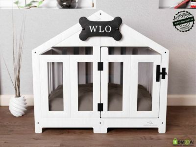 犬用 犬小屋 WLOwood ドッグハウス GABLED MODERN DOG CRATE