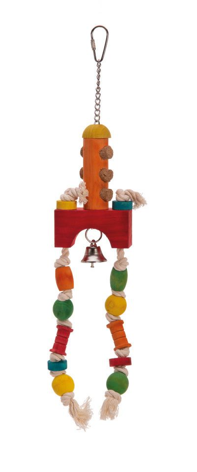 鳥用 おもちゃ イタリアIMAC 鳥のおもちゃ ウッドライトハウストイ