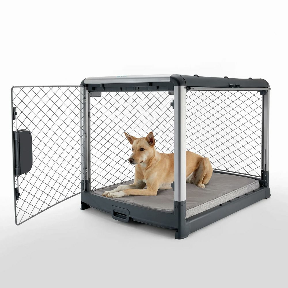 犬用 ケージ DIGGS PET 折りたたみケージ レボルクレートL シルバー 