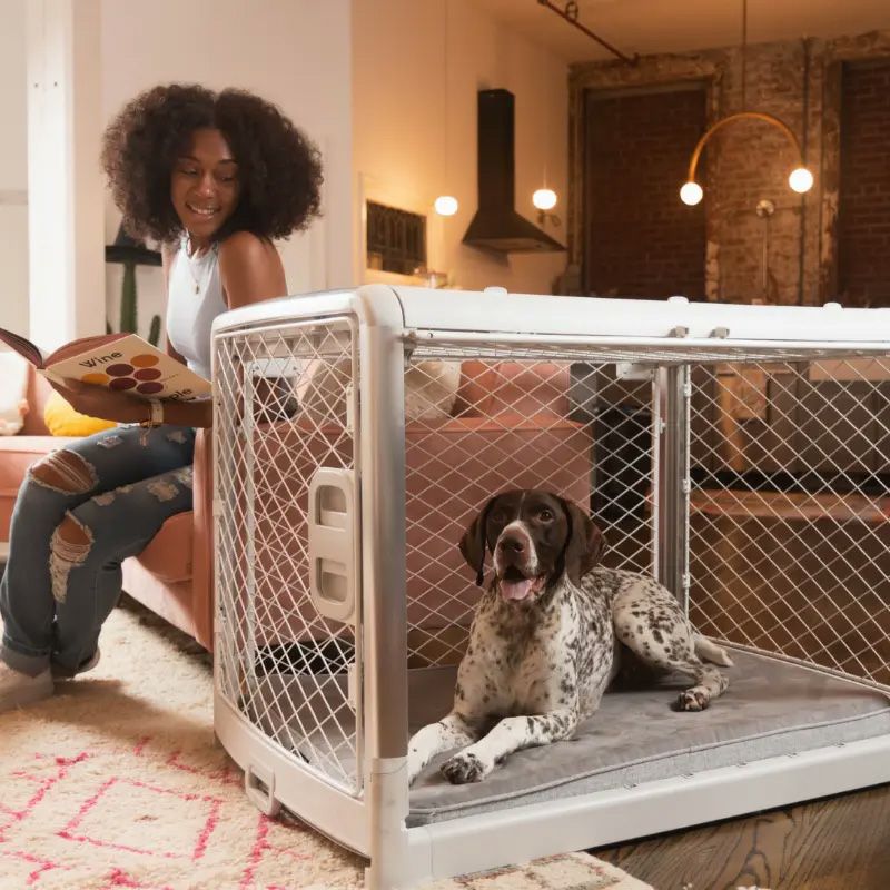犬用 ケージ DIGGS PET 折りたたみケージ レボルクレートXL アッシュ 