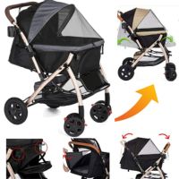 犬用 ペットカート ALLWAN FREEDOM フリーダム グレー 専用レインカバー＆カートフックセットバージョン 耐荷重34ｋｇまで オールワンフリーダム ペット カート ペットカート 中型犬 おすすめ 多頭飼い 2匹以上