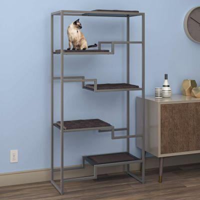 猫用 キャットタワー  Refined Feline リファインドフィーライン メトロポリタンキャットコンド  グレー キャットツリー 家具調 おしゃれ
