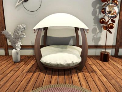 犬用 犬小屋 WLOwood ドッグハウス サーキュラーモダンドッグハウス