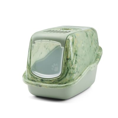 猫用 トイレ SAVIC ベルギーサヴィッチ ネスターマーブル ハウス型トイレ ドア付き